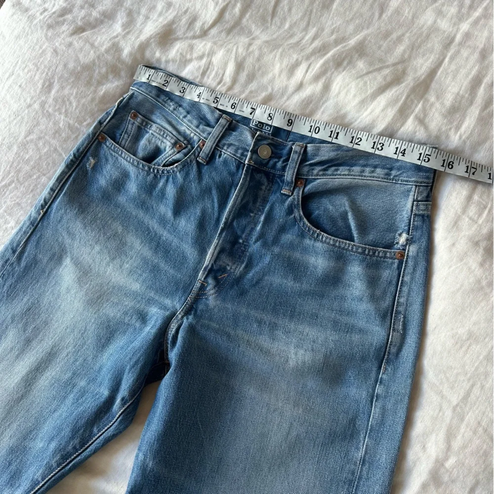 XSOLDX Polo by Ralph Lauren High Rise Relaxed Straight Jeans in Lebec Wash - Picture 9 of 14